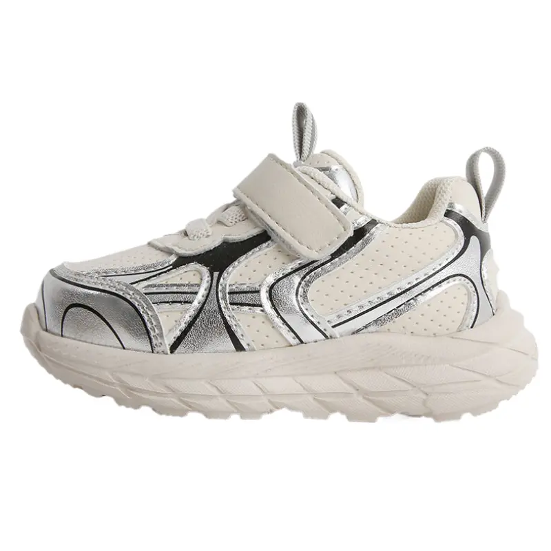 Скользоустойчивые дышащие низкие детские ботиночки для малышей Infant And Toddler MAIBUXIONG, черный серебристый 
Скользоустойчивые дышащие низкие детские ботиночки для малышей Infant And Toddler MAIBUXIONG, черный серебристый