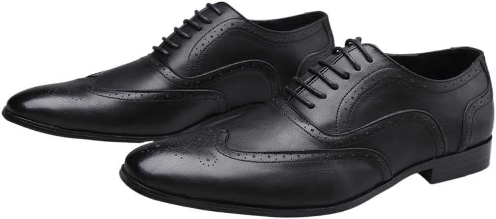 Мужские легкие оксфорды с брогированием с крыльями - шнуровки для повседневной и деловой носки, свадебные и формальные туфли Spedify, черный
Мужские легкие оксфорды с брогированием с крыльями - шнуровки для повседневной и деловой носки, свадебные и формальные туфли Spedify, черный