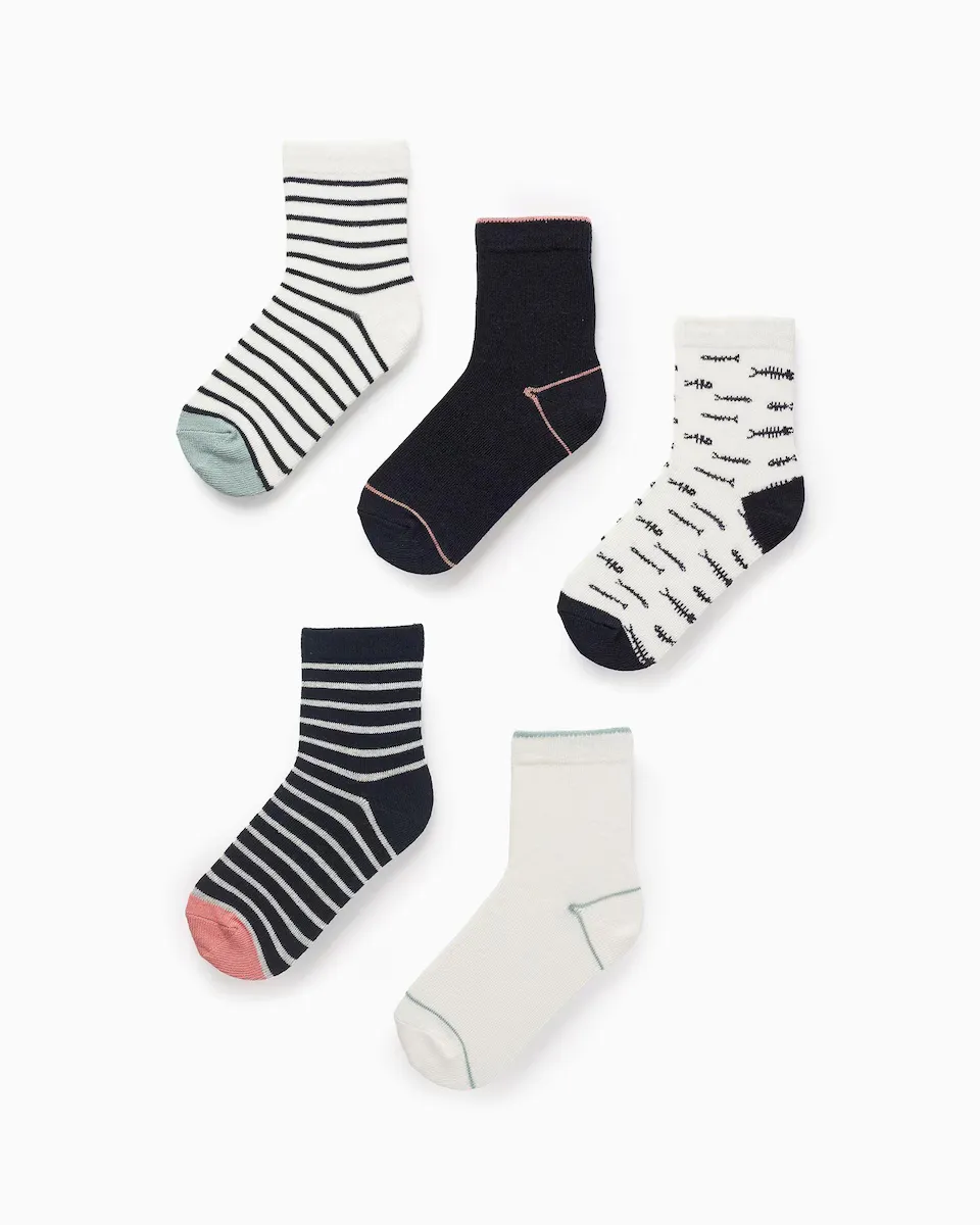 Упаковка из 5 пар коротких носков для мальчиков Zippy, многоцветный 
Упаковка из 5 пар коротких носков для мальчиков Zippy, многоцветный