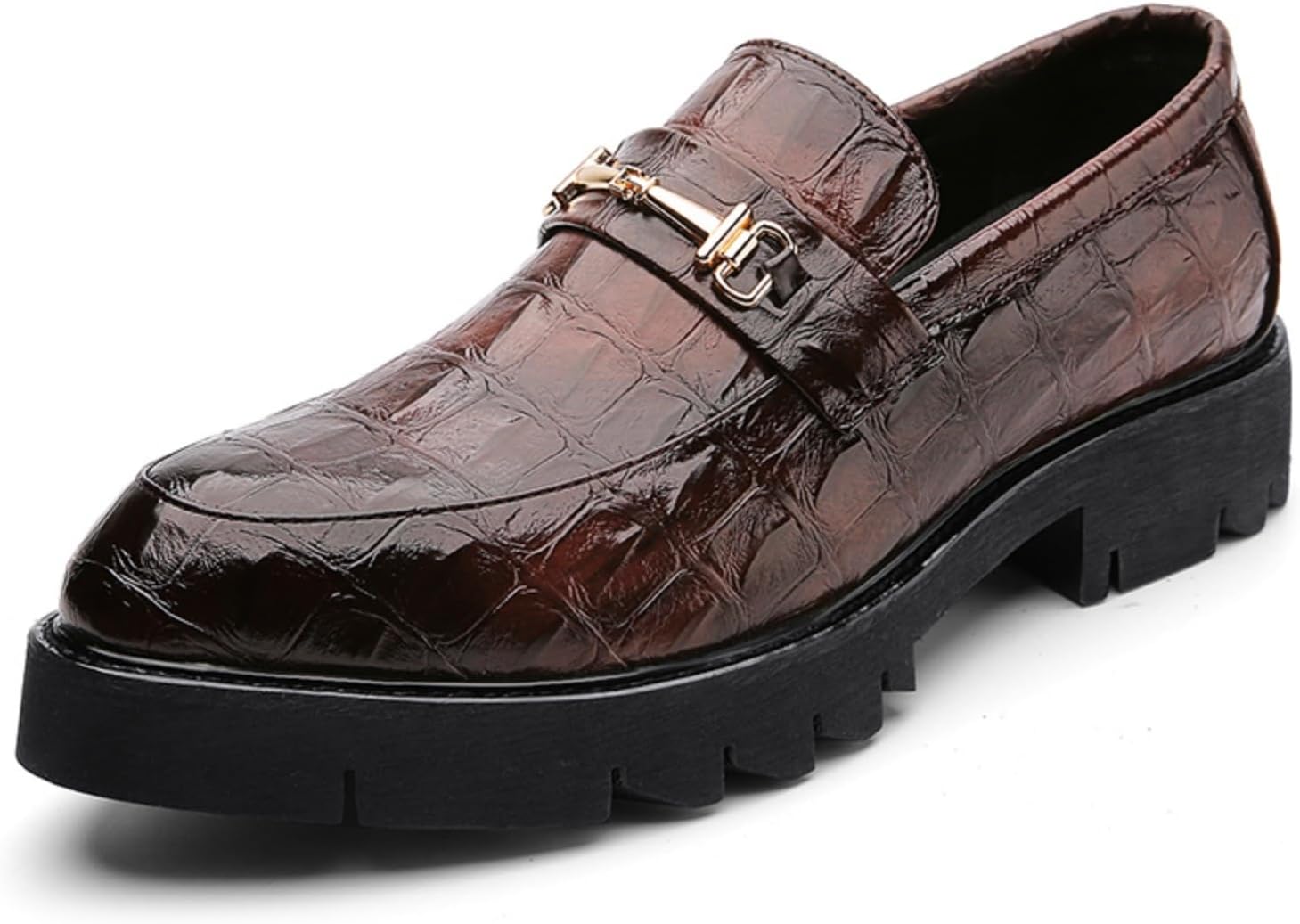 Мужские лакированные лоферы на платформе- модные круглые носки с металлическим декором, устойчивая толстая подошва, идеально подходят для деловых, свадеб, выпускных и повседневных вечеринок Aokisx, темно-коричневый
Мужские лакированные лоферы на платформе- модные круглые носки с металлическим декором, устойчивая толстая подошва, идеально подходят для деловых, свадеб, выпускных и повседневных вечеринок Aokisx, темно-коричневый
