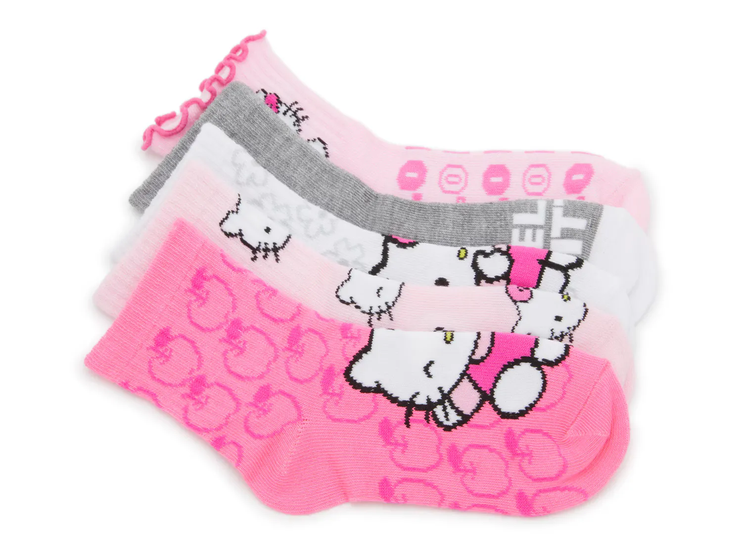 Носки Hello Kitty Kids' Quarter Ankle Socks - 5 Pack High Point Design, белый/розовый/серый
Носки Hello Kitty Kids' Quarter Ankle Socks - 5 Pack High Point Design, белый/розовый/серый