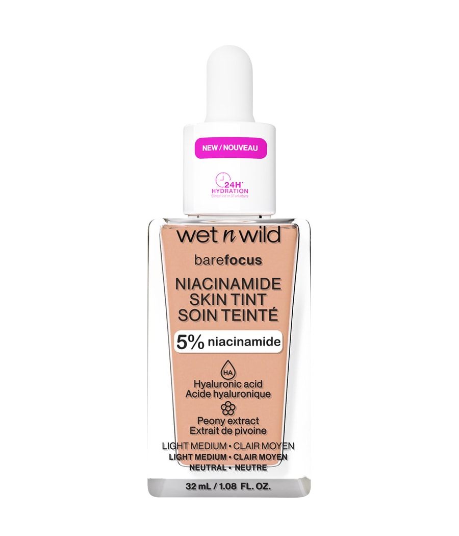 Жидкая основа wet n wild Bare Focus Niacinamide Skin Tint, Light Medium Sand, 32 ml
Жидкая основа wet n wild Bare Focus Niacinamide Skin Tint, Light Medium Sand, 32 ml