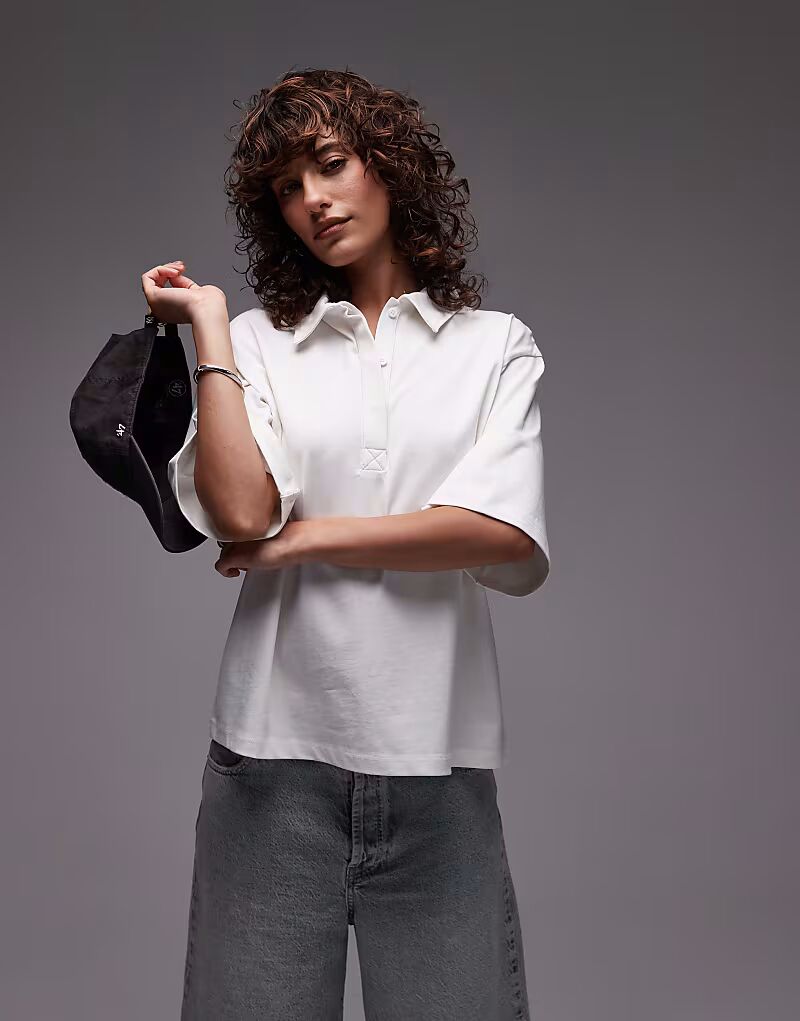 Топ-регби Topshop свободного покроя в цвете экрю
Топ-регби Topshop свободного покроя в цвете экрю