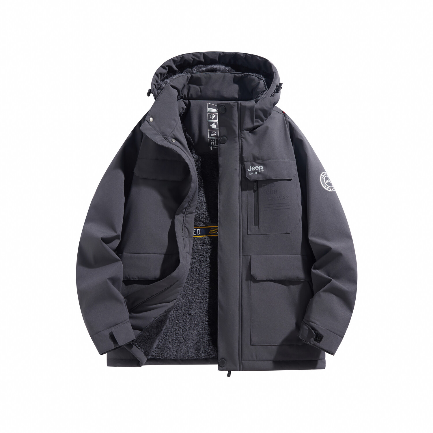 Стеганая куртка унисекс Jeep Spirit, хаки 
Стеганая куртка унисекс Jeep Spirit, хаки