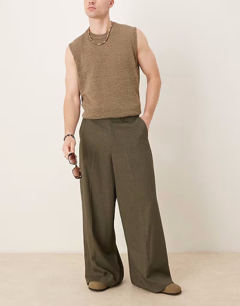 Элегантные брюки ASOS DESIGN экстремально широкого кроя темно-зеленого цвета
Элегантные брюки ASOS DESIGN экстремально широкого кроя темно-зеленого цвета