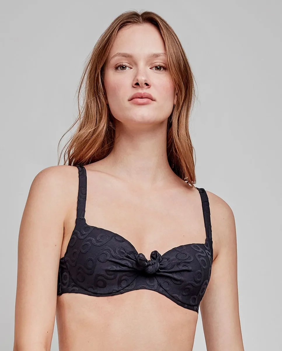 Верх бикини с геометрическим принтом Gisela, черный
Верх бикини с геометрическим принтом Gisela, черный