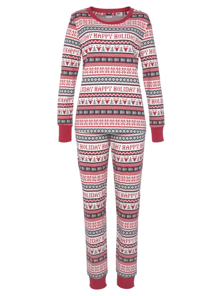 Пижама LASCANA, цвет dunkelrot gemustert
Пижама LASCANA, цвет dunkelrot gemustert