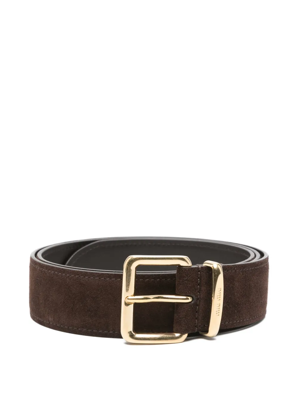 Замшевый ремень MIU MIU, коричневый 
Замшевый ремень MIU MIU, коричневый