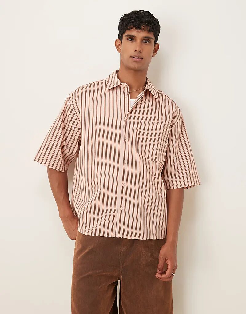 Рубашка свободного кроя в розовую полоску от ASOS DESIGN
Рубашка свободного кроя в розовую полоску от ASOS DESIGN