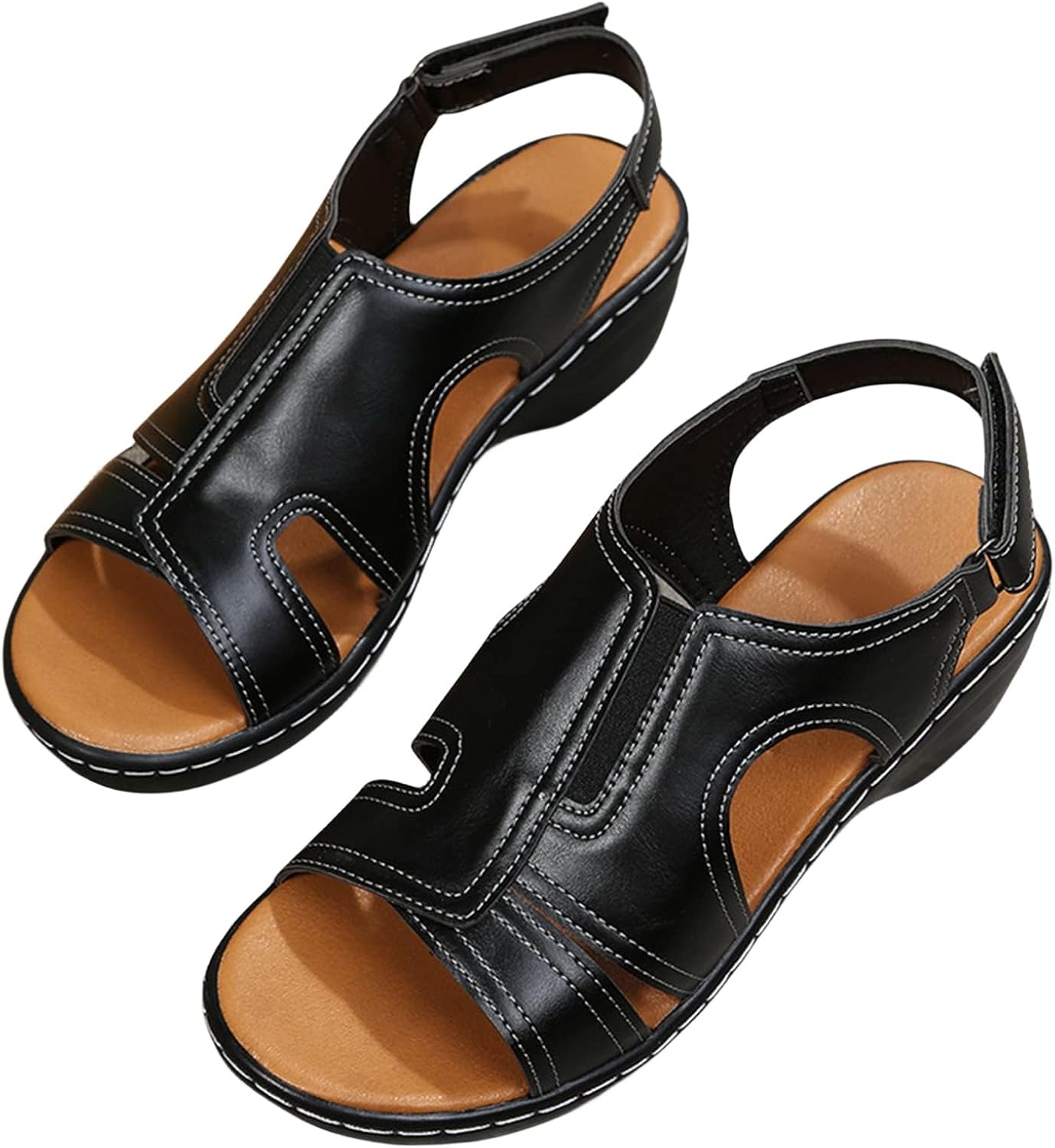 Женские ортопедические сандалии на танкетке, удобные, на платформе, с широкой застежкой на щиколотке, открытым носком, летние повседневные сандалии для ходьбы с поддержкой свода стопы Generic, черный
Женские ортопедические сандалии на танкетке, удобные, на платформе, с широкой застежкой на щиколотке, открытым носком, летние повседневные сандалии для ходьбы с поддержкой свода стопы Generic, черный