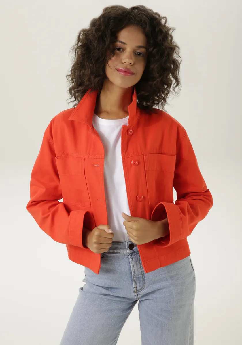 Джинсовая куртка Aniston CASUAL, застегивается на пуговицы в тон, красный
Джинсовая куртка Aniston CASUAL, застегивается на пуговицы в тон, красный