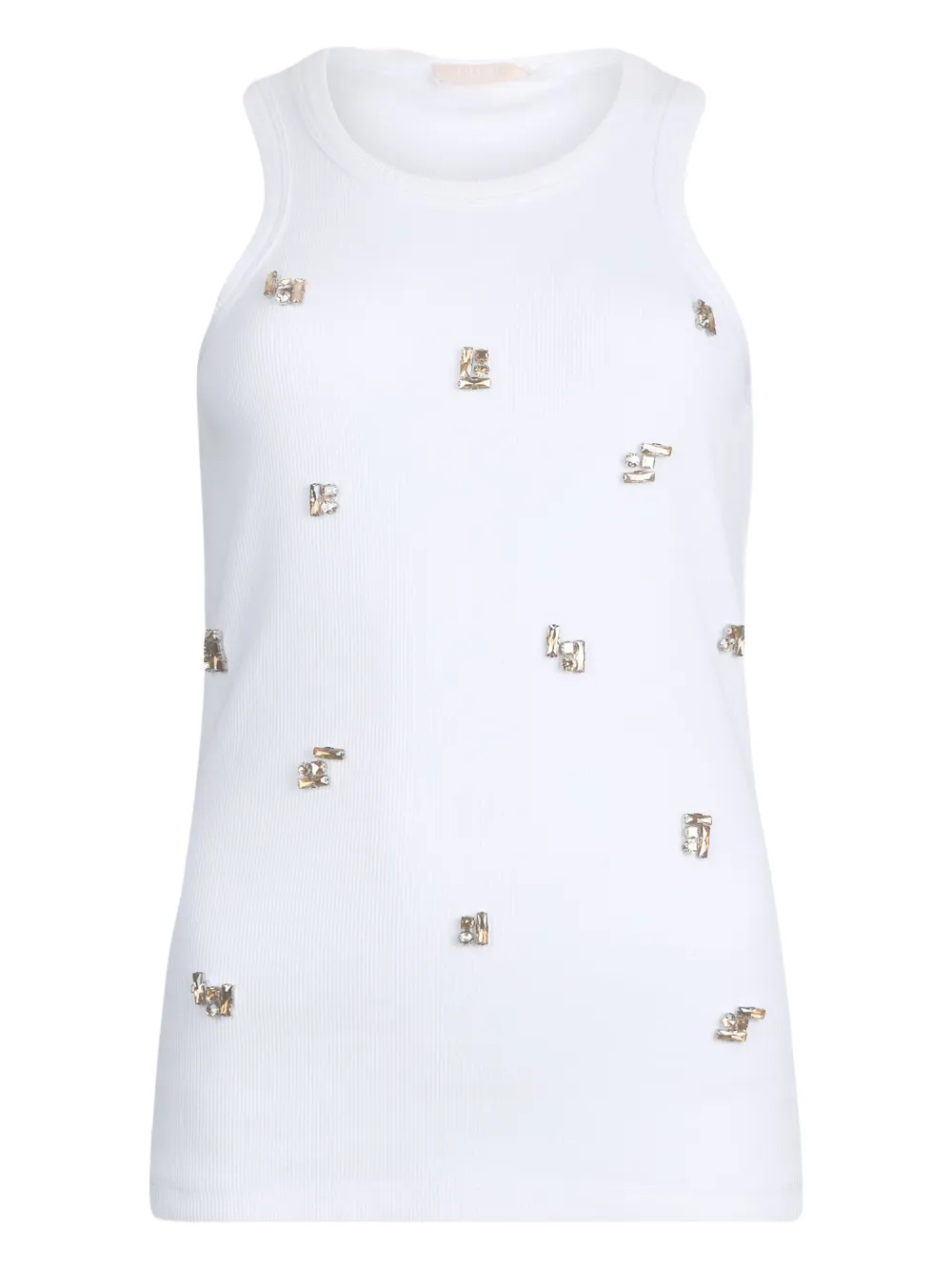 Декорированный топ в рубчик Liu Jo, белый
Декорированный топ в рубчик Liu Jo, белый