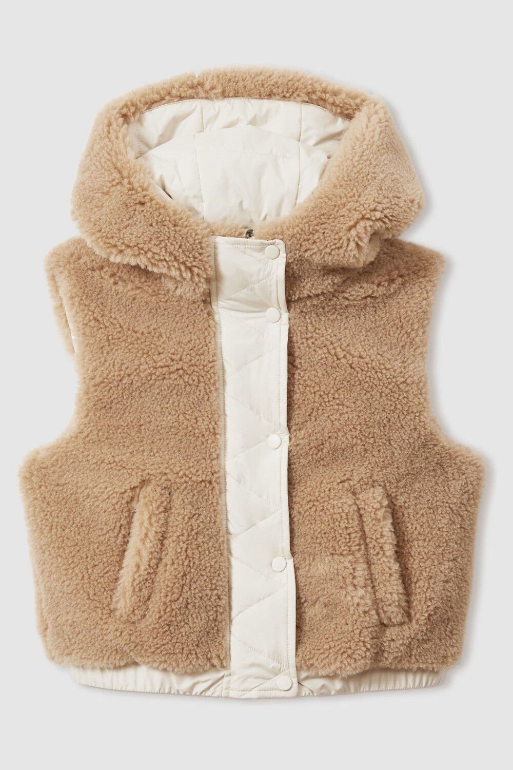 Двусторонний стеганый жилет из борга Kara Reiss, коричневый
Двусторонний стеганый жилет из борга Kara Reiss, коричневый