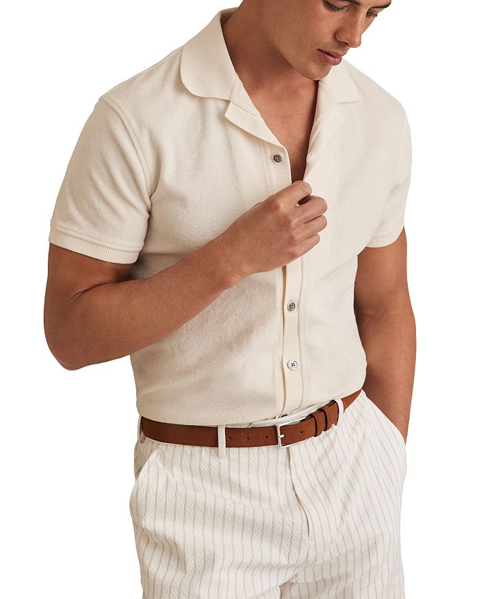 Короткий рукав, вельветовая кемп-рубашка REISS, белый
Короткий рукав, вельветовая кемп-рубашка REISS, белый