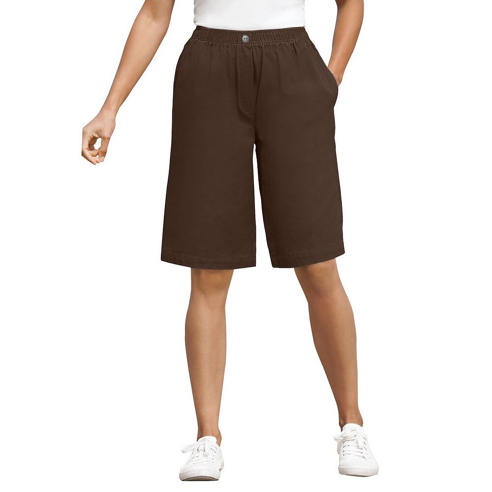 Женские хлопковые шорты больших размеров на 7 дней с эластичной резинкой на талии для женщин Woman Within, цвет Chocolate 
Женские хлопковые шорты больших размеров на 7 дней с эластичной резинкой на талии для женщин Woman Within, цвет Chocolate