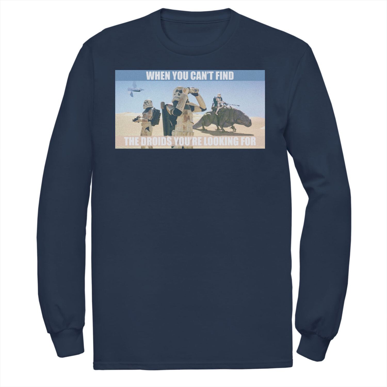 Мужская футболка «Звездные войны, когда не можешь найти дроидов, которых ищешь» Licensed Character
Мужская футболка «Звездные войны, когда не можешь найти дроидов, которых ищешь» Licensed Character