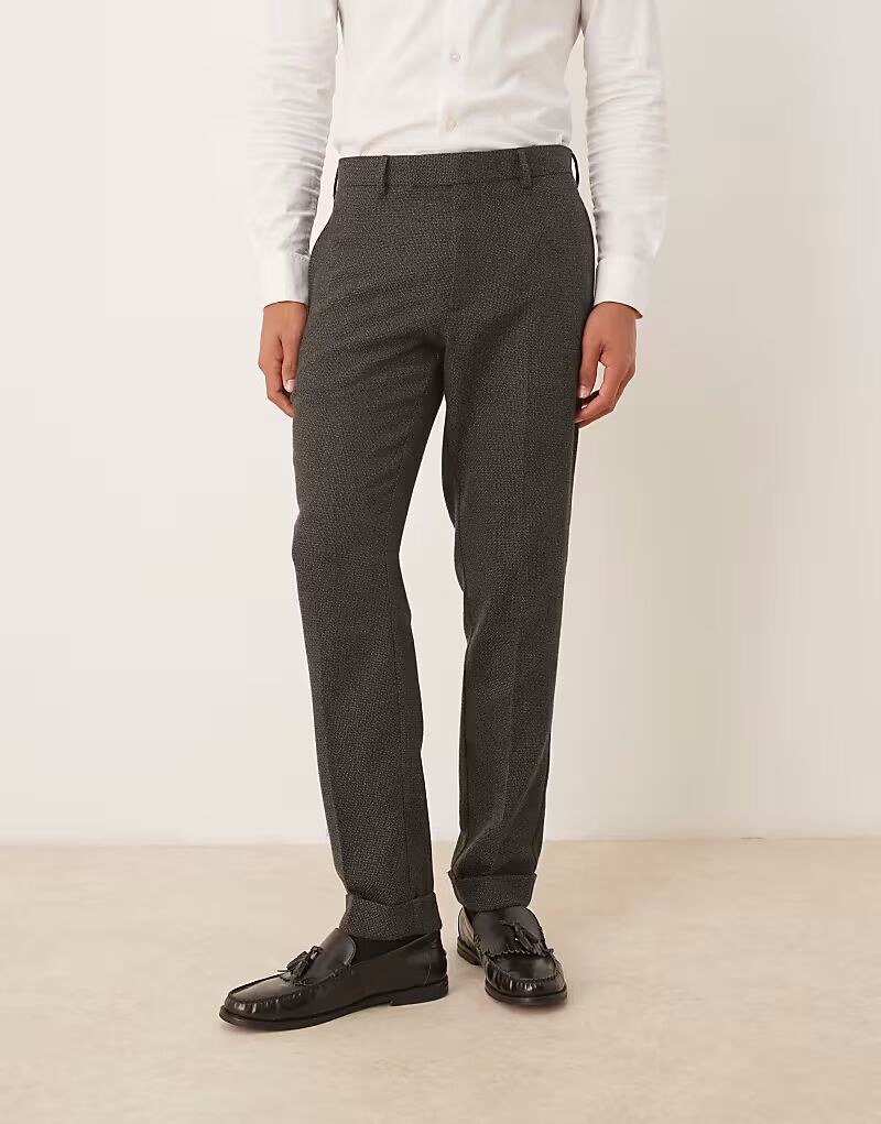 Узкие брюки с серой микротекстурой Asos Design
Узкие брюки с серой микротекстурой Asos Design