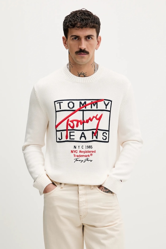 Хлопковый свитер Tommy Jeans, бежевый
Хлопковый свитер Tommy Jeans, бежевый