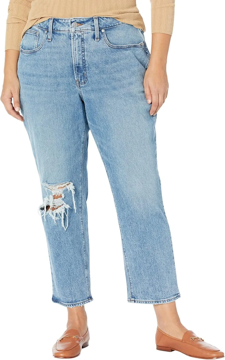 Джинсы Madewell The Curvy Perfect Vintage Straight в цвете Kingsbury Wash с прорезью на колене
Джинсы Madewell The Curvy Perfect Vintage Straight в цвете Kingsbury Wash с прорезью на колене