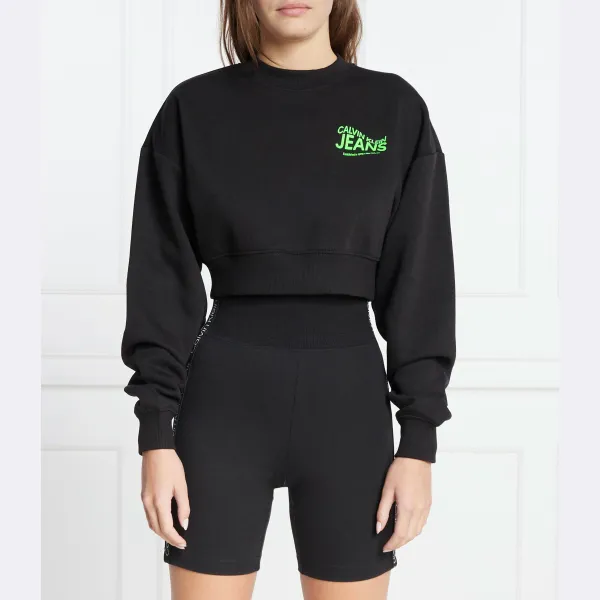 Укороченная толстовка с логотипом Calvin Klein, черный
Укороченная толстовка с логотипом Calvin Klein, черный