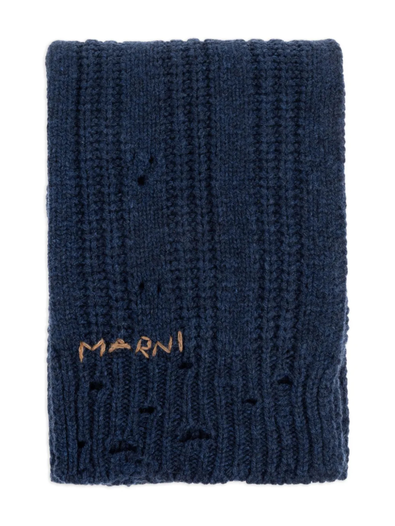 Шарф крупной вязки Marni, синий 
Шарф крупной вязки Marni, синий