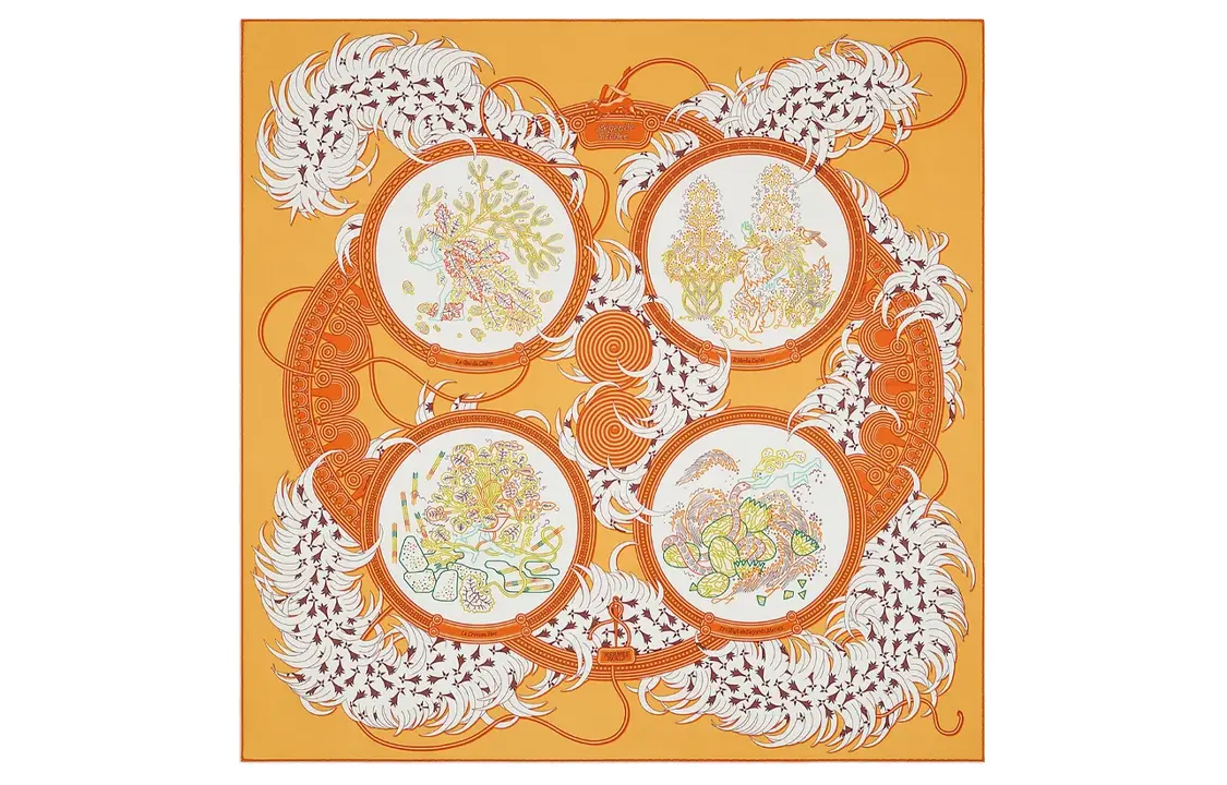 Шёлковый шарф унисекс жёлтый HERMES
Шёлковый шарф унисекс жёлтый HERMES