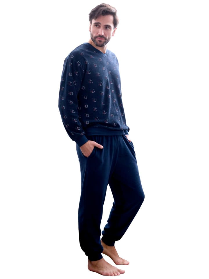 NORMANN Пижама из махровой ткани с длинными манжетами - 48157, темно-синего цвета
NORMANN Пижама из махровой ткани с длинными манжетами - 48157, темно-синего цвета