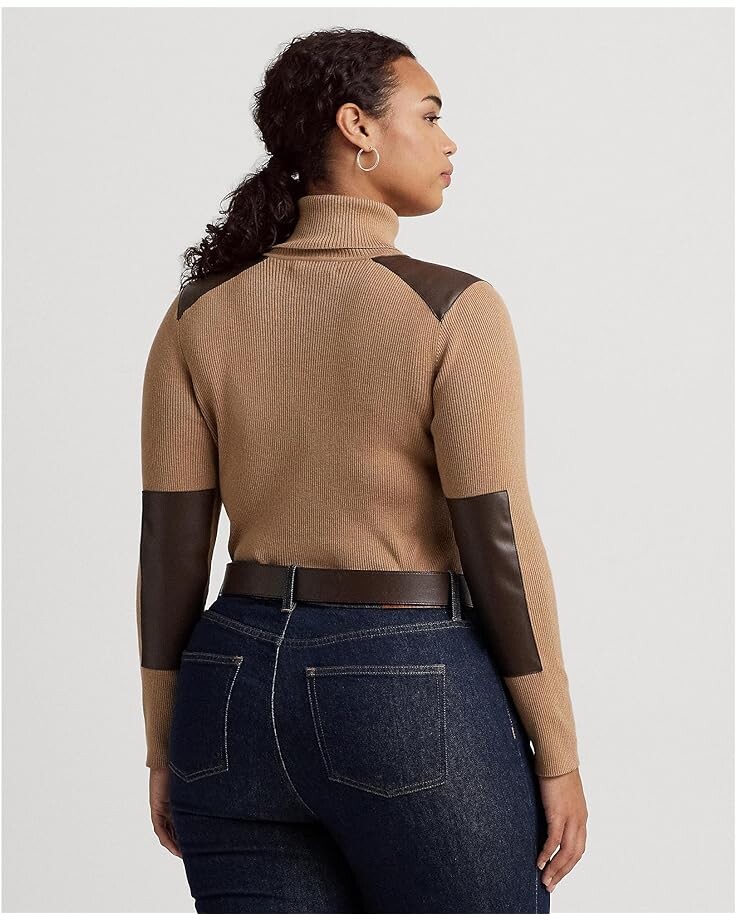Свитер LAUREN Ralph Lauren Plus Size Faux Leather Trim Ribbed Turtleneck, цвет Classic Camel
Свитер LAUREN Ralph Lauren Plus Size Faux Leather Trim Ribbed Turtleneck, цвет Classic Camel