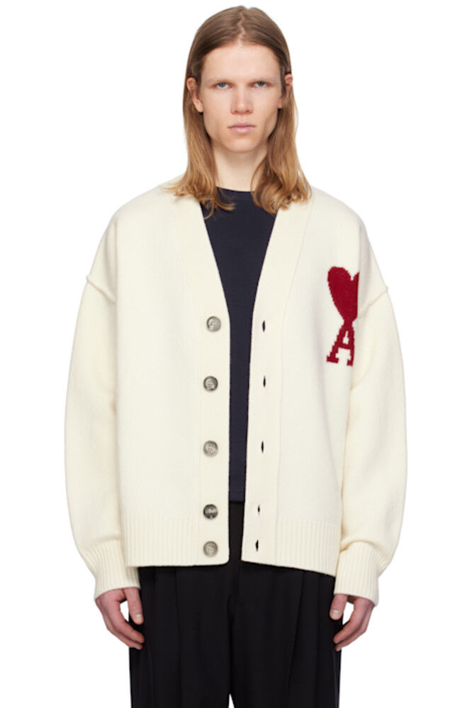 Шерстяной кардиган Off-White Ami de Coeur AMI Paris
Шерстяной кардиган Off-White Ami de Coeur AMI Paris