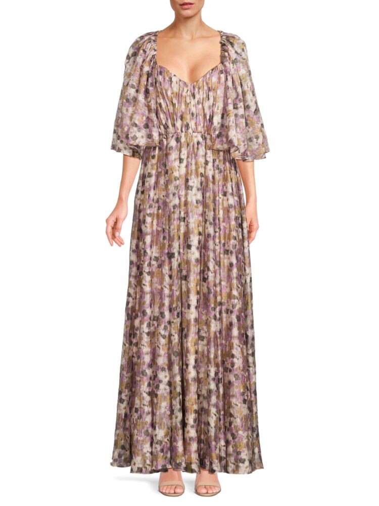 Платье в пол с цветочным принтом Mikael Aghal, цвет Lilac Multi
Платье в пол с цветочным принтом Mikael Aghal, цвет Lilac Multi