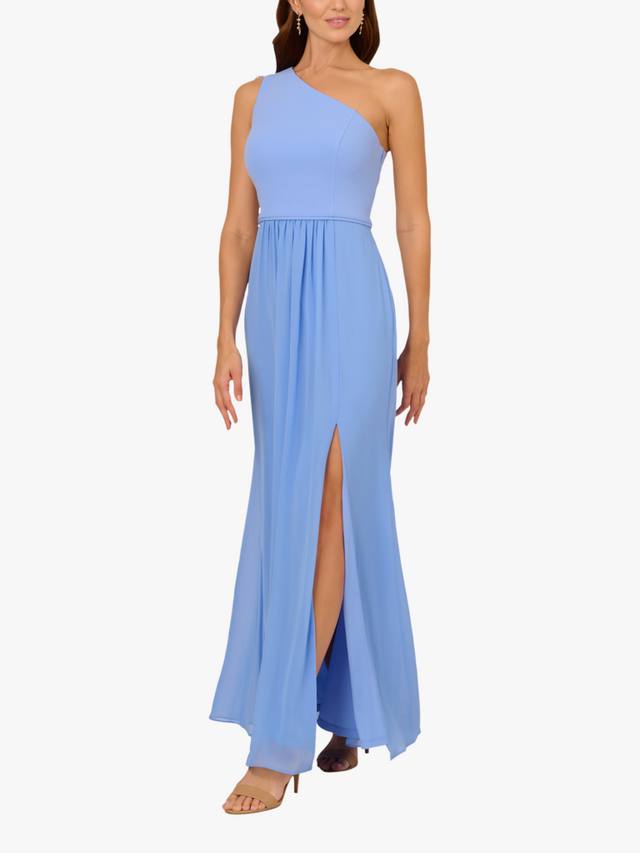 Асимметричное шифоновое платье Adrianna Papell, цвет Electric Ice 
Асимметричное шифоновое платье Adrianna Papell, цвет Electric Ice