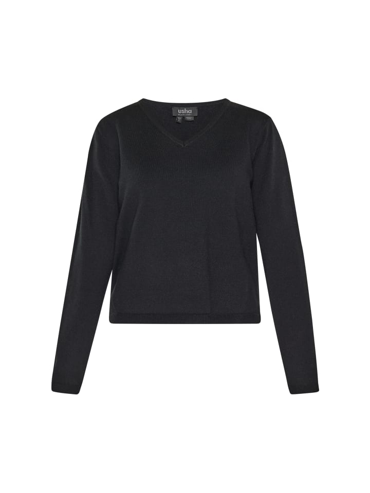Женский свитер черного цвета usha BLACK LABEL
Женский свитер черного цвета usha BLACK LABEL