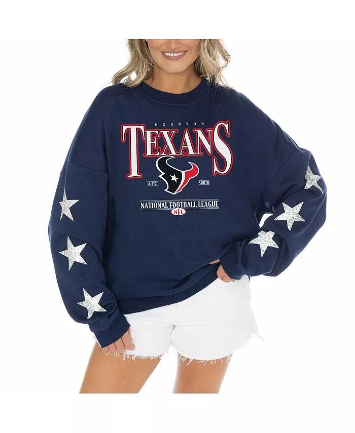 Женский темно-синий свитер Houston Texans со стразами и звездами на рукавах Settle the Score Tri-Blend Gameday Couture
Женский темно-синий свитер Houston Texans со стразами и звездами на рукавах Settle the Score Tri-Blend Gameday Couture