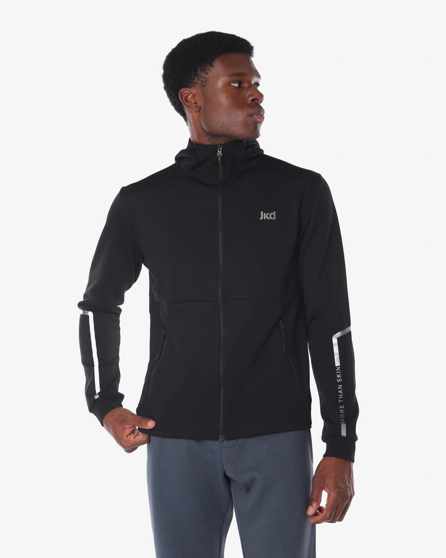 JAKED Черная синтетическая фитнес-толстовка для мужчин
JAKED Черная синтетическая фитнес-толстовка для мужчин