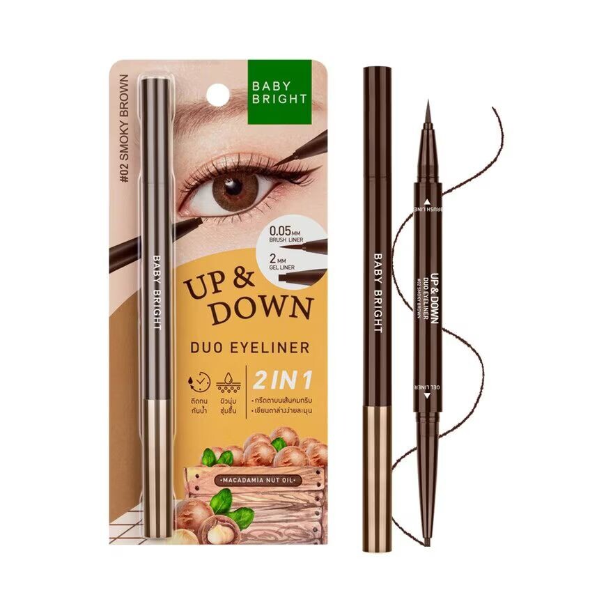 Baby Bright Подводка для глаз Up And Down Duo 0,5г. 02 дымчато-коричневый, Smoky Brown
Baby Bright Подводка для глаз Up And Down Duo 0,5г. 02 дымчато-коричневый, Smoky Brown