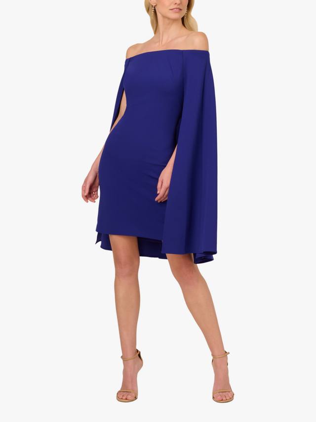 Платье-накидка с открытыми плечами Adrianna Papell, темно-синий
Платье-накидка с открытыми плечами Adrianna Papell, темно-синий