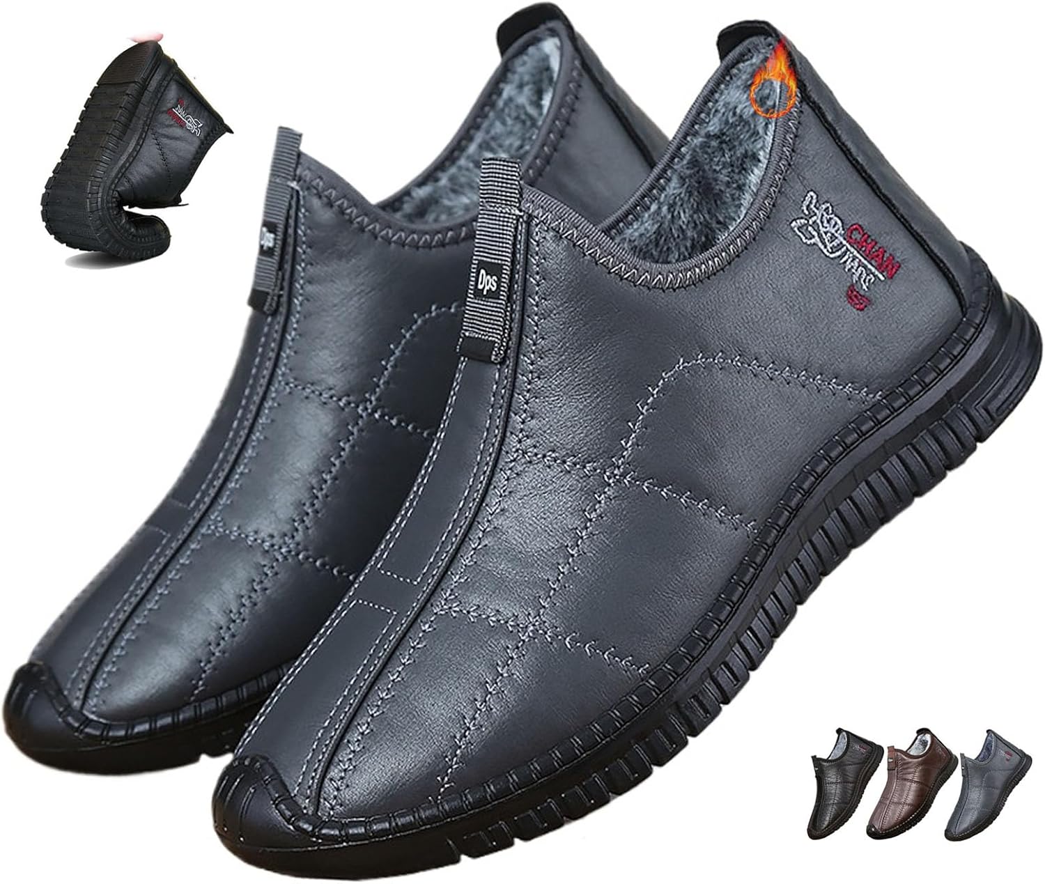 Мужские зимние термо-сапоги с противоскользящей подошвой, мужские зимние теплые водонепроницаемые кожаные ортопедические ботинки, утепленные мехом снегоступы на каждый день, легкие прогулочные мокасины Generic, серый
Мужские зимние термо-сапоги с противоскользящей подошвой, мужские зимние теплые водонепроницаемые кожаные ортопедические ботинки, утепленные мехом снегоступы на каждый день, легкие прогулочные мокасины Generic, серый