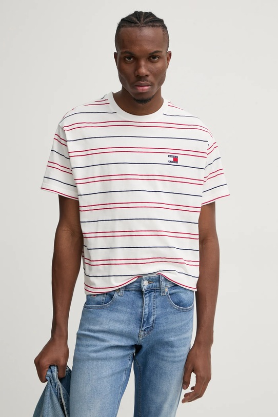 Хлопковая футболка Tommy Jeans, белый 
Хлопковая футболка Tommy Jeans, белый