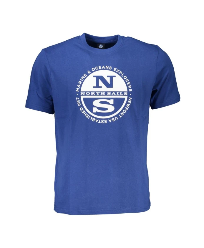 Синяя хлопковая футболка с принтом и логотипом North Sails, синий
Синяя хлопковая футболка с принтом и логотипом North Sails, синий