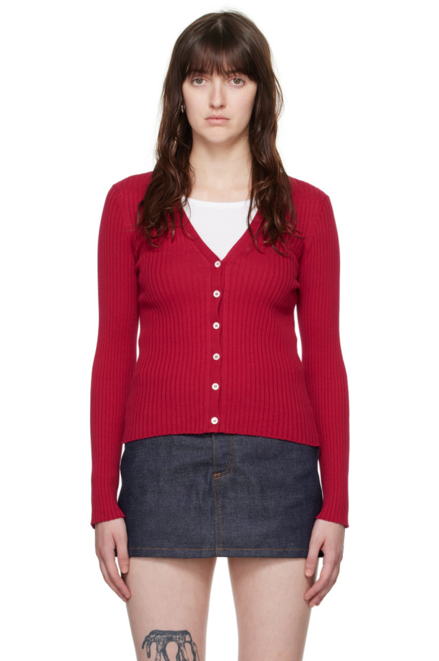 Кардиган амбровый Katie Holmes Edition A.P.C., цвет framboise 
Кардиган амбровый Katie Holmes Edition A.P.C., цвет framboise