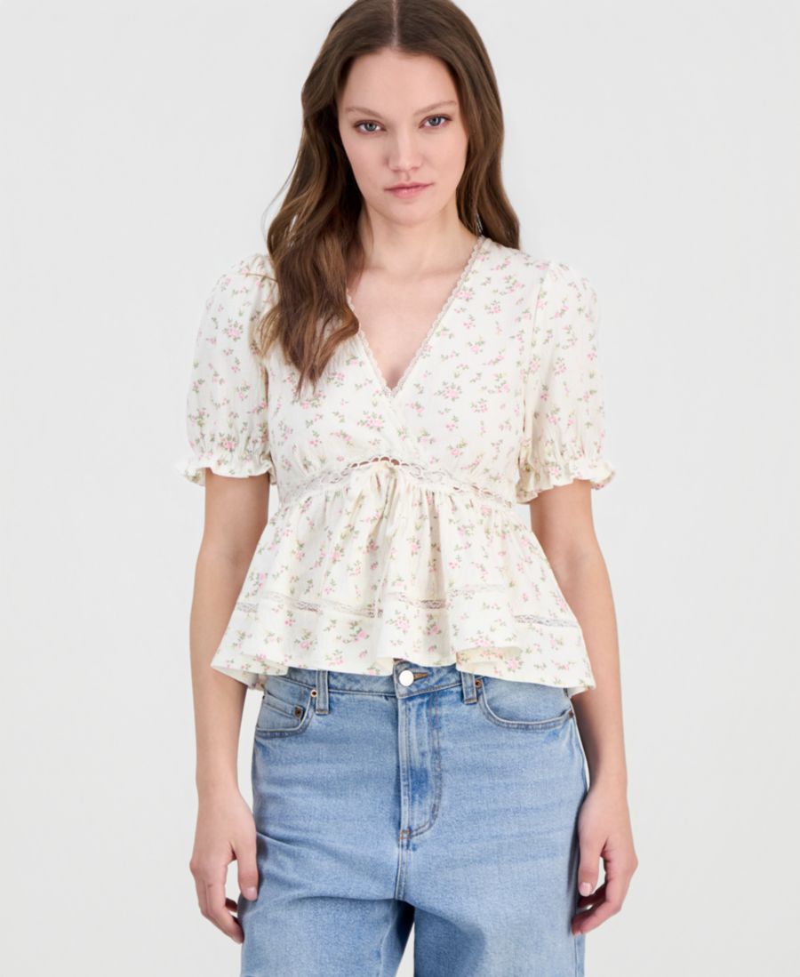 Детская блузка-бэбидолл с принтом и пышными рукавами Tinseltown, Ivory Pink Floral
Детская блузка-бэбидолл с принтом и пышными рукавами Tinseltown, Ivory Pink Floral