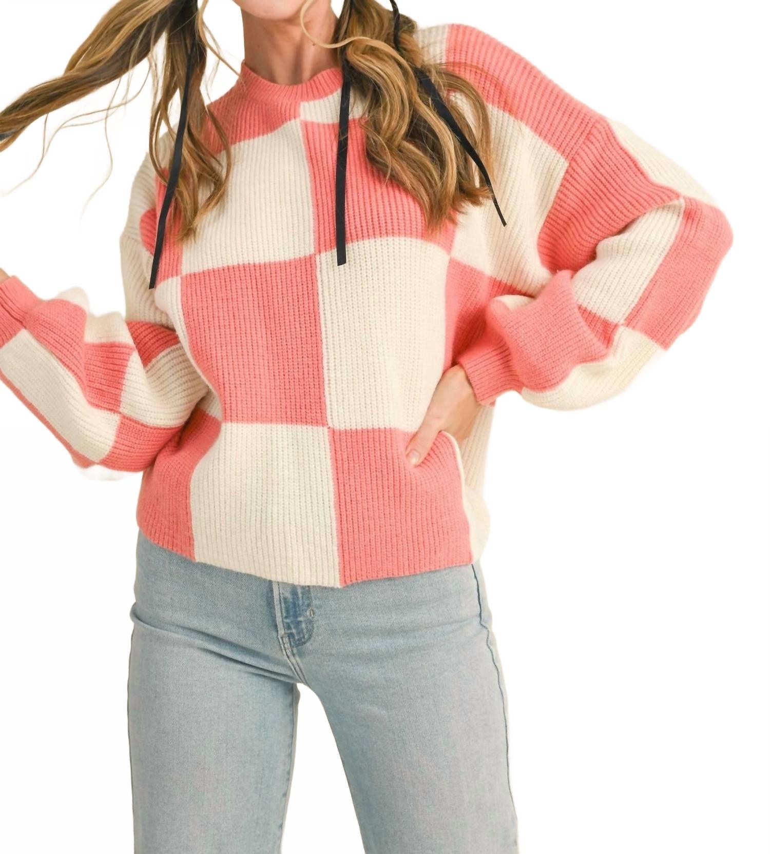 Свитер Sugar Rush в розово-белую клетку &merci
Свитер Sugar Rush в розово-белую клетку &merci