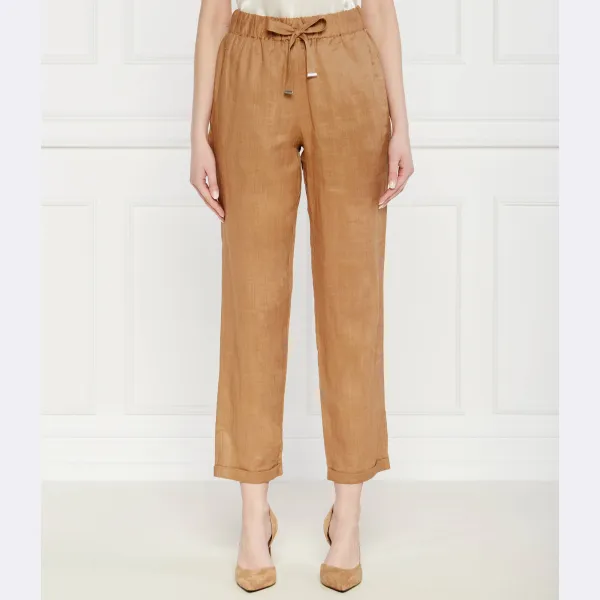 Брюки-Сигареты свободного кроя в стиле тимпа Boss, коричневый
Брюки-Сигареты свободного кроя в стиле тимпа Boss, коричневый