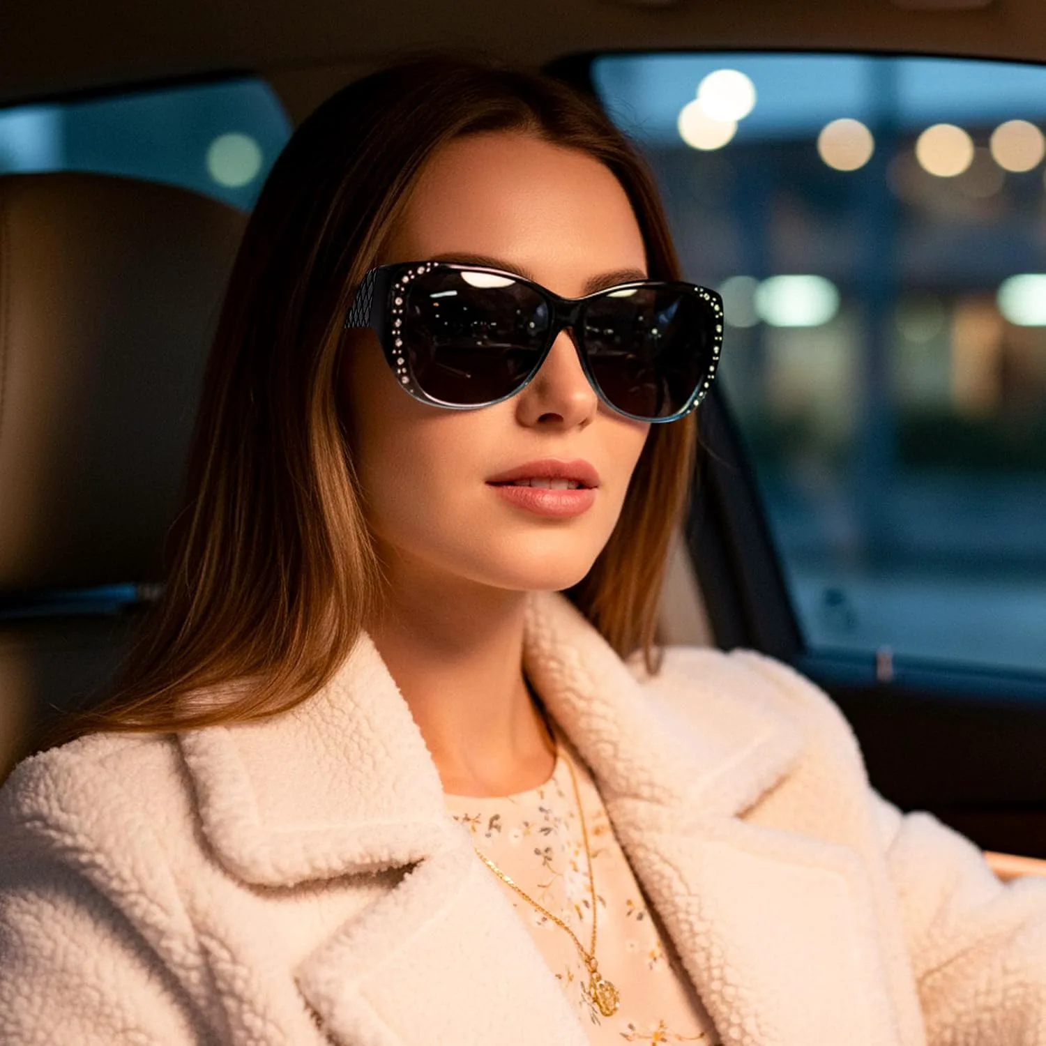 Женские поляризованные солнцезащитные очки FEISEDY, надеваемые поверх очков с диоптриями, защита UV400, модель B4190, Black to Blue Gradient & Purple Leopard
Женские поляризованные солнцезащитные очки FEISEDY, надеваемые поверх очков с диоптриями, защита UV400, модель B4190, Black to Blue Gradient & Purple Leopard