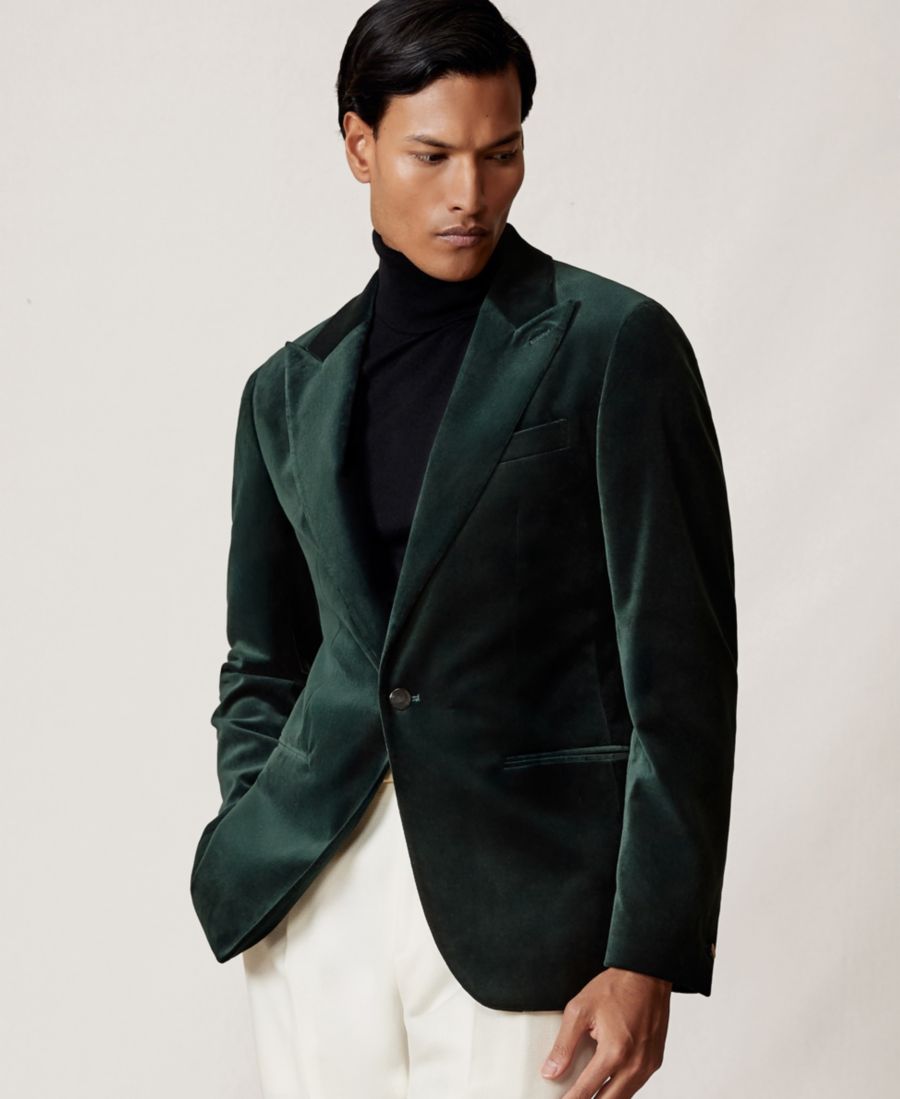 Мужской однобортный бархатный приталенный блейзер REISS, Emerald Green
Мужской однобортный бархатный приталенный блейзер REISS, Emerald Green