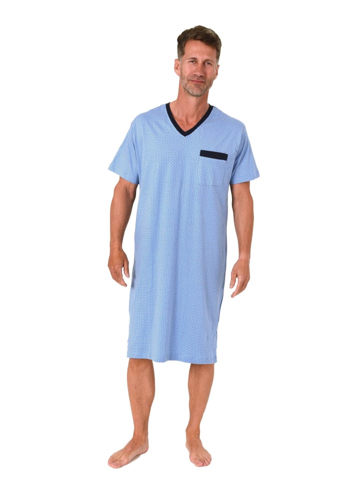 Ночная рубашка с короткими рукавами, больших размеров, светло-голубого цвета NORMANN
Ночная рубашка с короткими рукавами, больших размеров, светло-голубого цвета NORMANN
