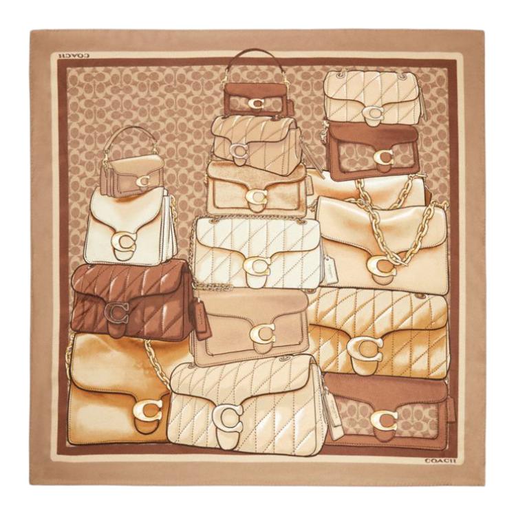 COACH Шелковый шарф для женщин Camel
COACH Шелковый шарф для женщин Camel