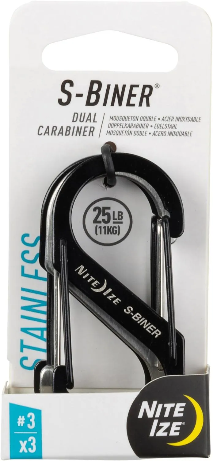 S-Biner #3 из нержавеющей стали - комплект из 3 штук Nite Ize, Stainless
S-Biner #3 из нержавеющей стали - комплект из 3 штук Nite Ize, Stainless