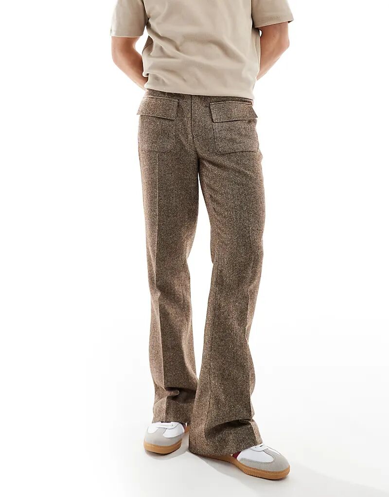 Элегантные расклешенные брюки из смеси шерсти с передними карманами коричневого цвета ASOS DESIGN
Элегантные расклешенные брюки из смеси шерсти с передними карманами коричневого цвета ASOS DESIGN