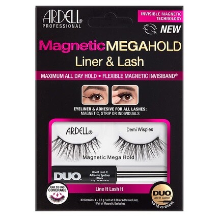Магнитные ресницы Megahold Demi Wispies с магнитной подводкой для глаз — веганские и многоразовые, Ardell
Магнитные ресницы Megahold Demi Wispies с магнитной подводкой для глаз — веганские и многоразовые, Ardell